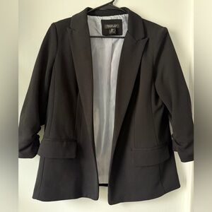 Rachel Zoe Black Women's Open-Front Blazer